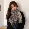 Ins Thousand Bird Plaid Scarf For Women In Autumn And Winter Versatile For Students Thickened Shawl For Warm Lovers
