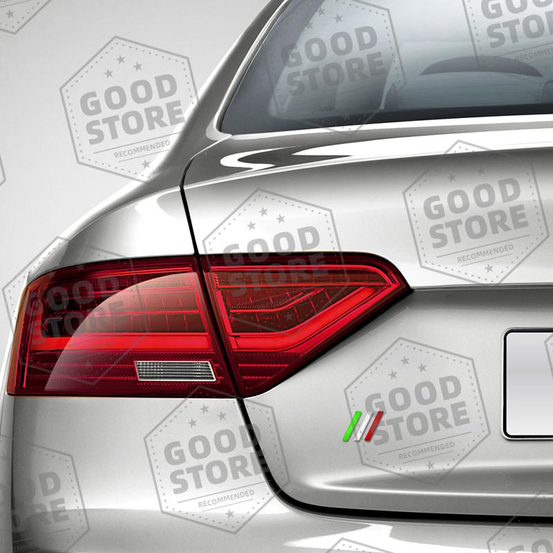 Metal Car Body Italy Germany France Tricolor Decorative Strips Badge 3D Emblem Rear Trunk Sticker For Peugeot 107 208 2008 308