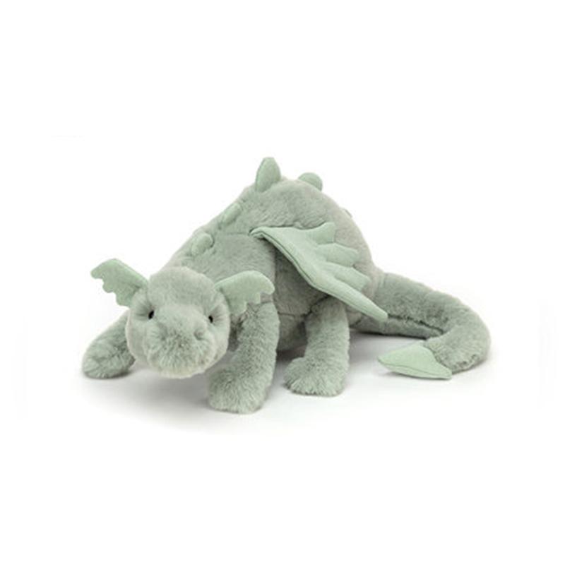 JELLYCAT Мифические животные Зеленый дракон Успокаивающая кукла Плюшевая кукла 8 см Высота