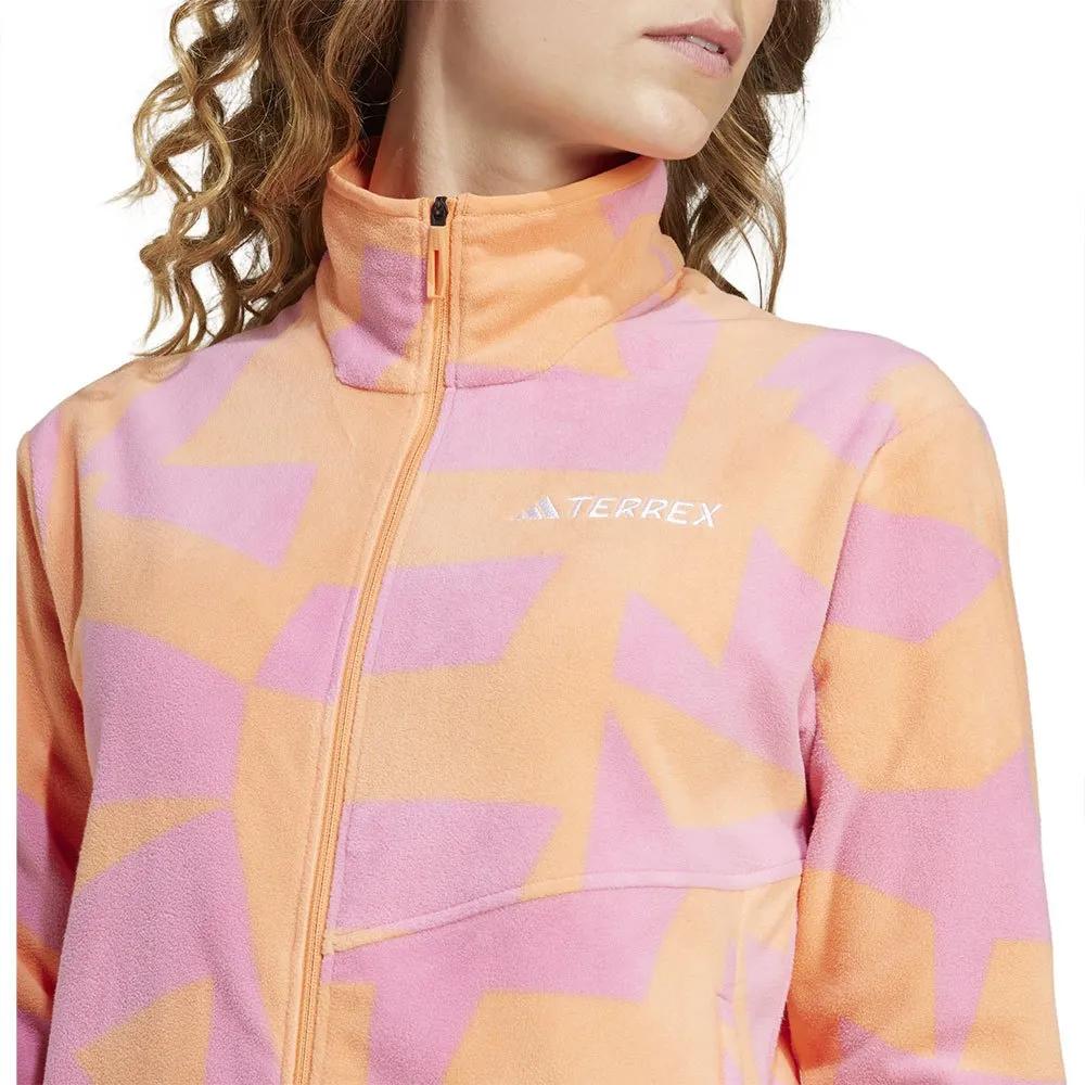 Adidas Fleece Jacket with Zipper Terrex Multi Printed
