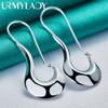 925 Sterling Silver Hook Meniscus Earrings for Women Fashion Charm Jewelry