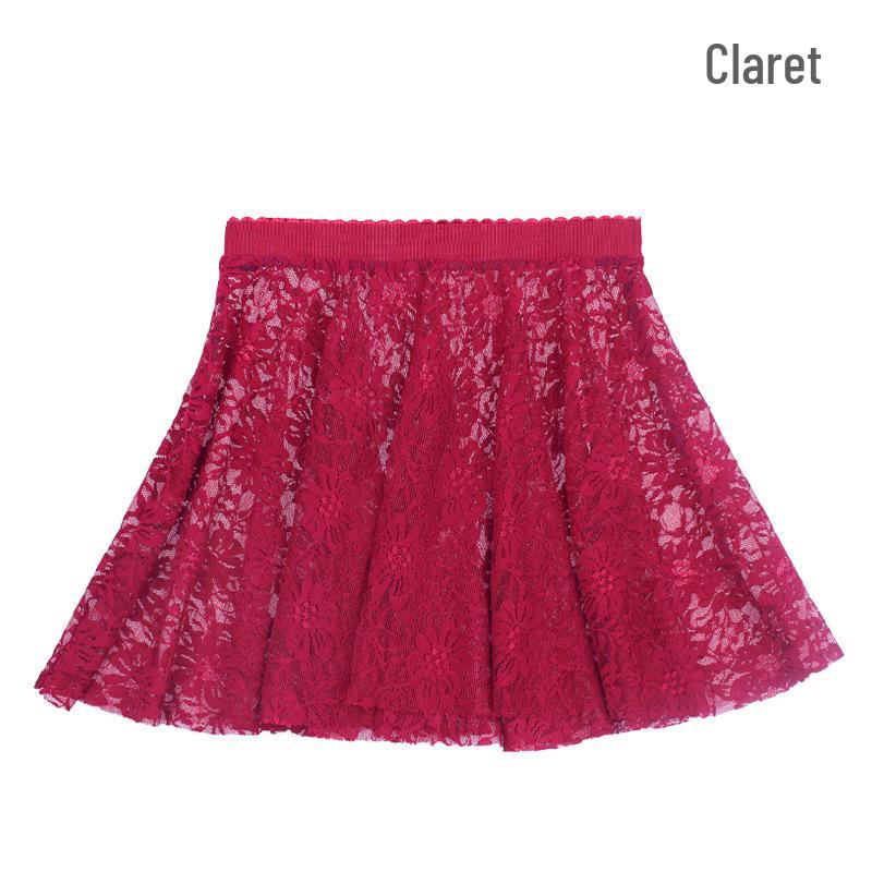 Girls' Chiffon Ballet Skirt - Toddler Dance Costume with Lace Trim