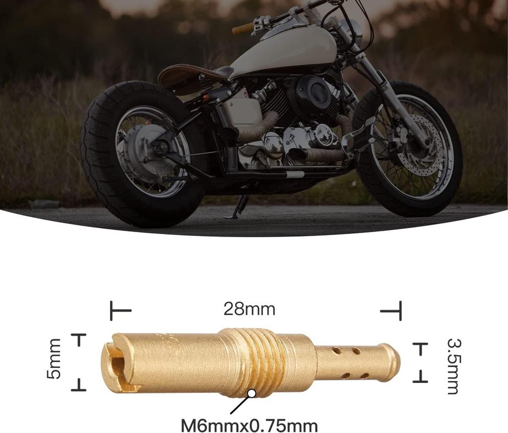 Пилотный жиклер Jetsetmoto Пилотный набор для PWK28/PE24, #25#28#30#32#35#38 (28 мм x 5 мм), Подходит для