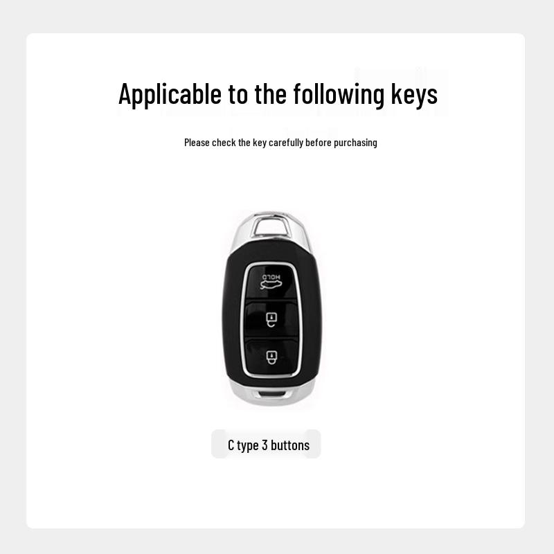 Key Cover for Hyundai ix35, Festa, Santa Fe, ix25, Elantra, Verna, Kona, Sonata
