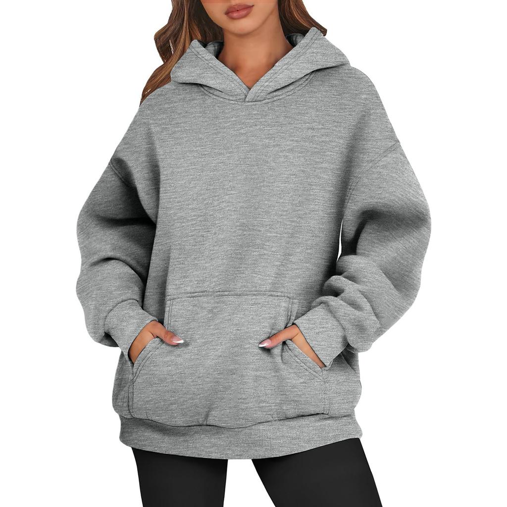 Womens Oversized Sweatshirts Fleece Hoodies Long Sleeve Shirts Pullover Fall Clothes With Pocket