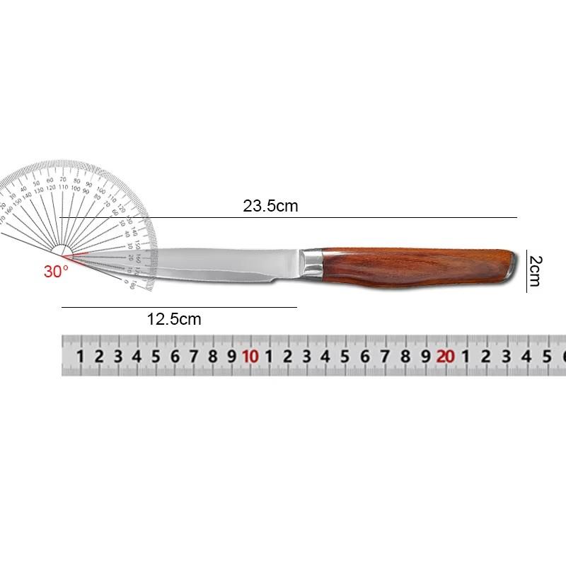 Тройной стальной костяной нож Кухонный универсальный нож Нож для рыбы Фруктов Мяса Разделочный нож Инструменты для барбекю Кухонный резак