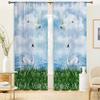 3D-принт Современные лебеди и роза на воде Цветок Две тонкие шторы на окна для гостиной и спальни Декор 2 шт. cortinas