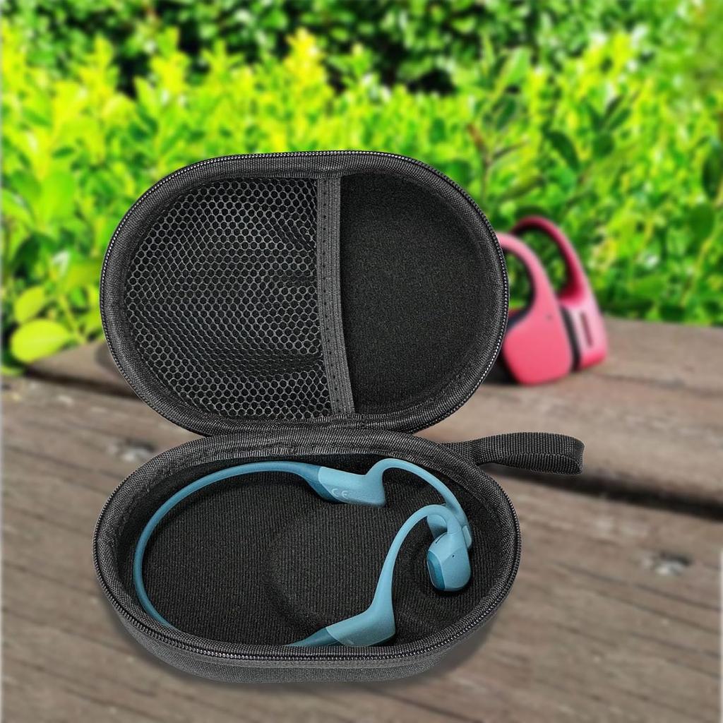 Hard Case Compatible with SHOKZ New OpenRun Pro 2/OpenRun/OpenRun Mini/OpenRun Pro Mini/SHOKZ OpenMove wireless earbuds,Black(Case Only)