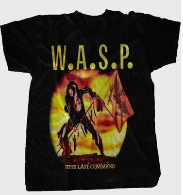 РАСПРОДАЖА Футболка Wasp The Last Command Tour Черная Футболка Все Размеры S-5XL Унисекс Футболка