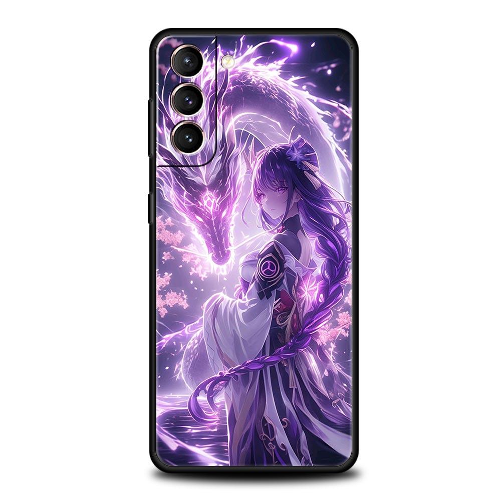 Мягкий чехол для телефона Raiden Shogun Genshin Impact для Samsung Galaxy S25 Edge S24 Plus S23 FE S22 S21 S20 Ultra 5G S10 Защитная крышка