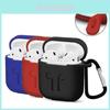 Комплект защитных чехлов для AirPods, силиконовый, откидной, модный, однотонный