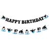 Orca Birthday Party Decorations, Whale Theme Happy Birthday Banner Killer Whale Theme Ocean Whale Garland DIY Craft for Under The Sea Birthday Party
