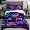 3pcs Duvet Cover Set (1*Duvet Cover + 2*Pillowcase, Without Core), Jinx Print Bedding Set, Bedroom Decor, All‑Season, Birthday Gift