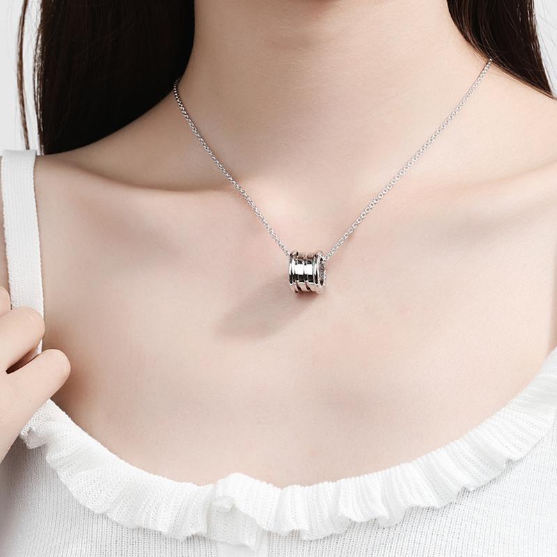 925 стерлингового серебра кулон весна дамское ожерелье мода роскошь ювелирные изделия элегантный простой подарок