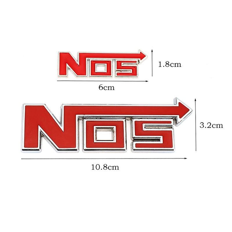 3D металлический логотип NOS, эмблема на передней решетке, значок, автомобильные наклейки, наклейки для BMW Honda Mercedes Auto Ford Focus Volkswagen Nissan Toyota