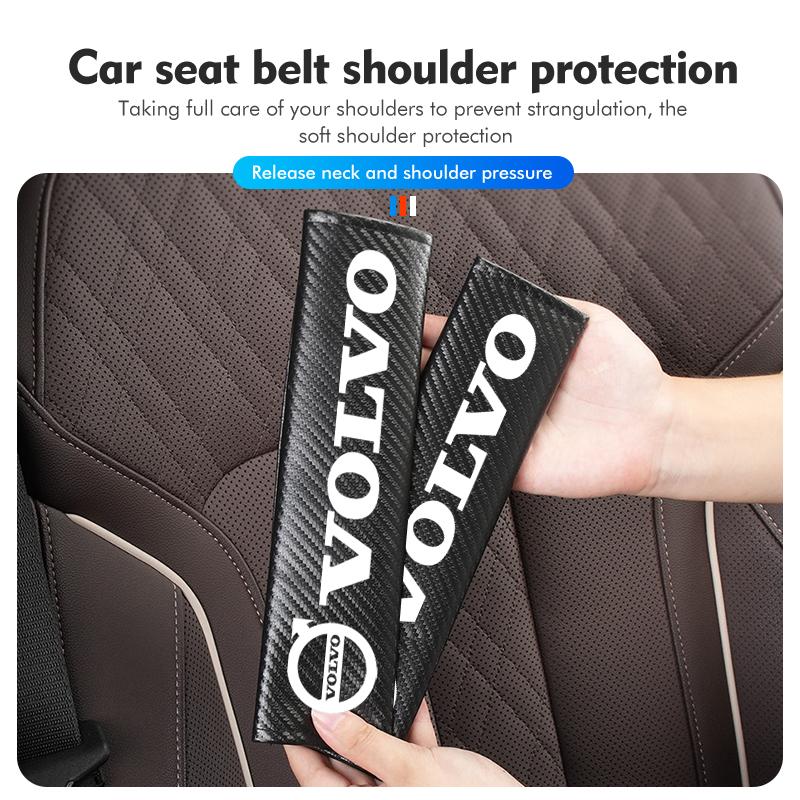 For Volvo Car Seat Belt Cover Shoulder Protective Cushion Pad Auto Accessorie V50 S60 XC60 S40 XC40 XC90 V70 XC70 C30 V40 V60