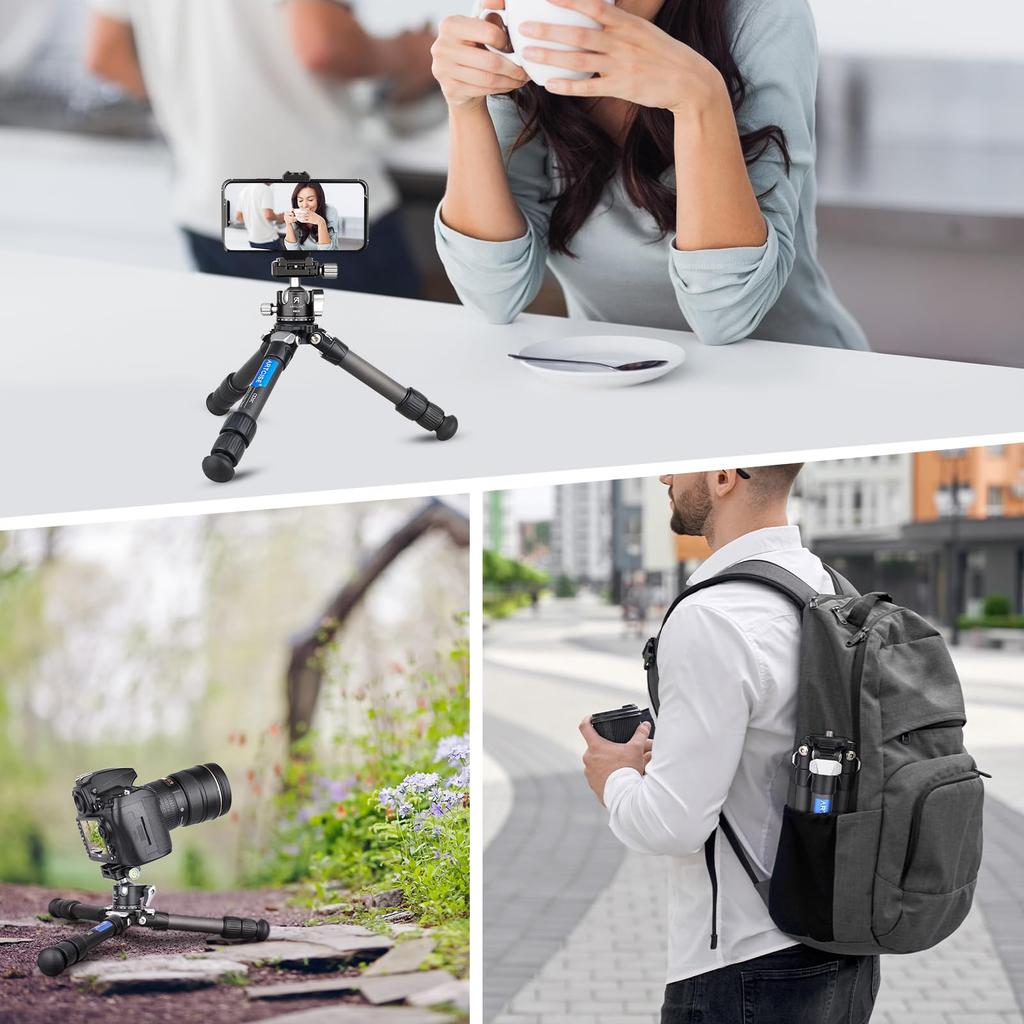 ARTCISE 22 мм трубка из углеродного волокна, простая в использовании мини-настольная камера, совместимая с включает в себя хранилище для максимальной грузоподъемности 10 кг штатив, 4,7 см-35,5 см