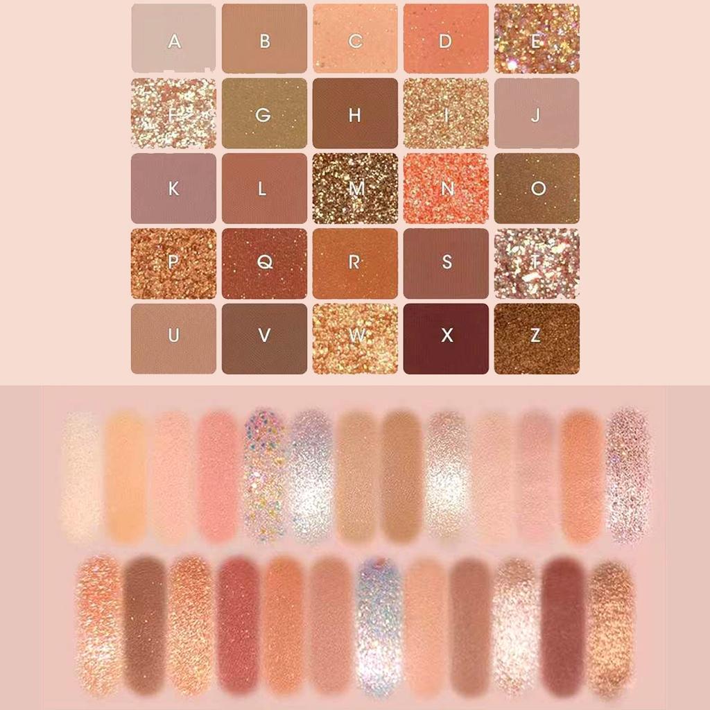 25-цветная палитра теней для век жемчужно-матового цвета, контурные тени для век, прочные водонепроницаемые и устойчивые к поту косметические продукты для студенческого макияжа