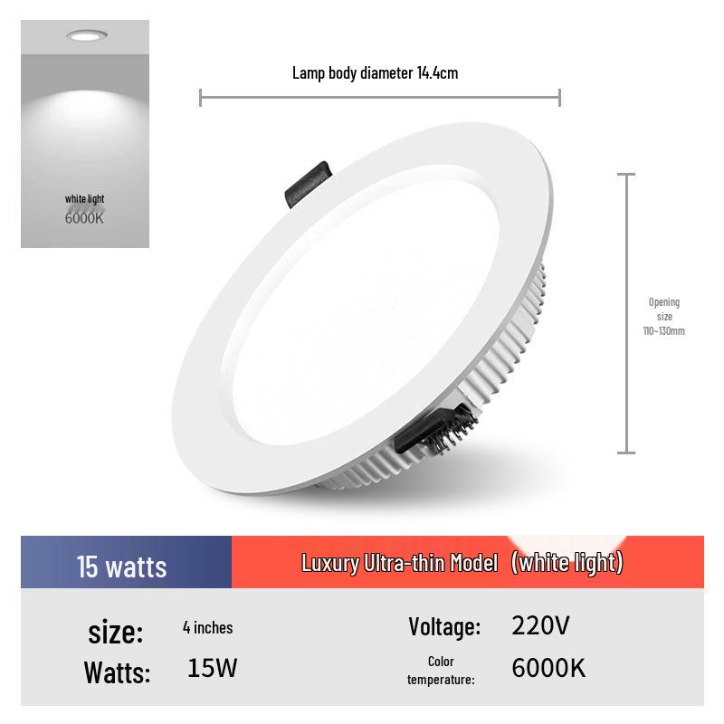 4-6 Inch Recessed Downlight, 12-Hole Ceiling Light for Living, Bedroom & Dining Rooms
