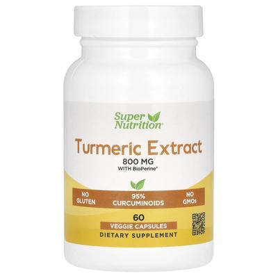 Экстракт куркумы с BioPerine, 800 мг, 60 растительных капсул