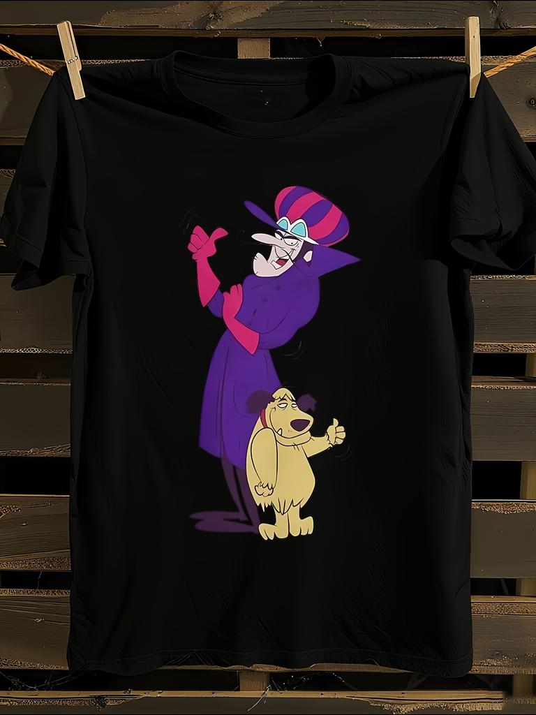 Wacky Races 60s Retro Cartoon T-Shirt Mens Tshirt Womens Tshirts with Letters Print Short Sleeves T-Shirt Casual Street Tee Shirt Top