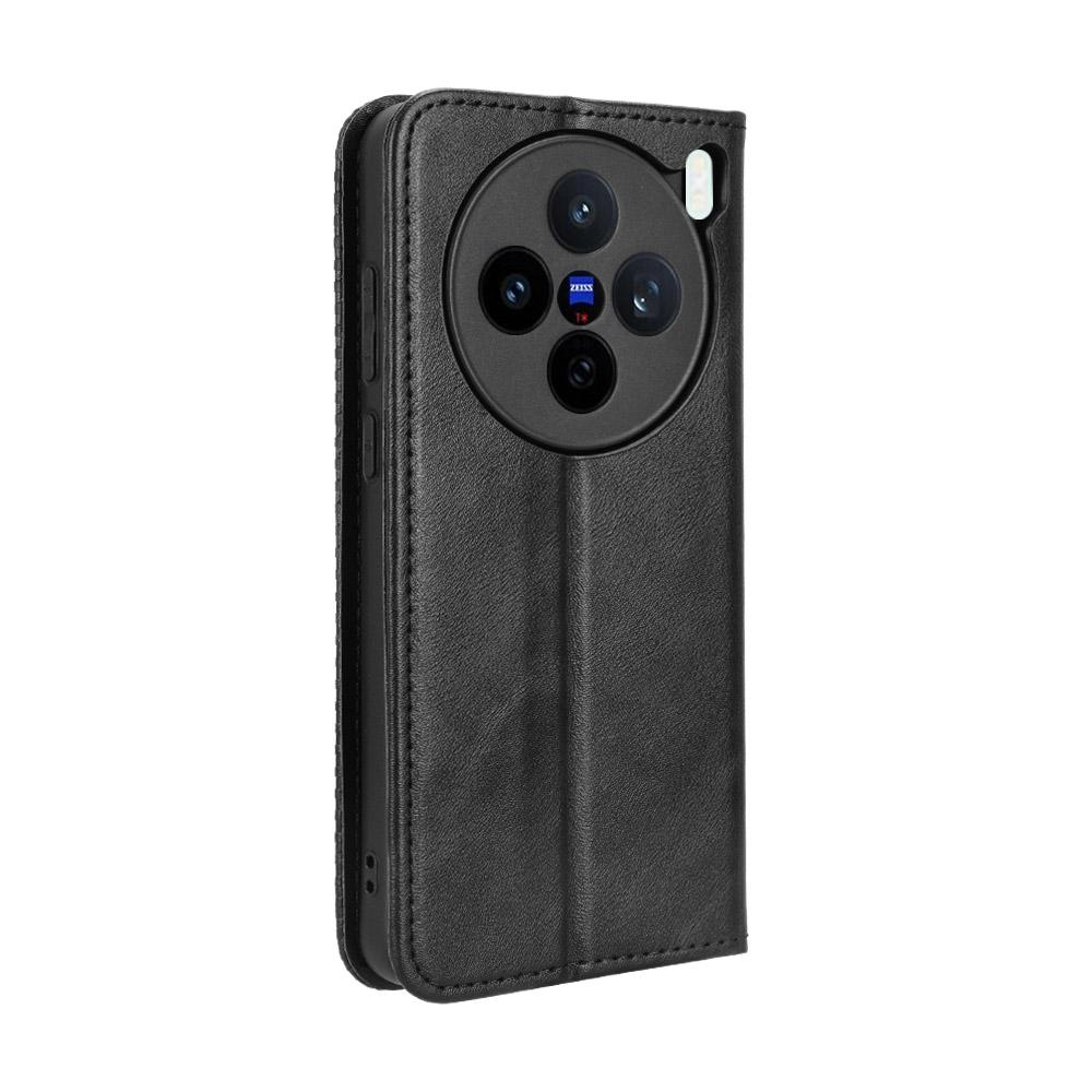 For vivo X200s 5G Leather Case Wallet Stand Retro Texture Phone Cover