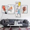 Баскетбольные спортивные постеры Баскетбольные спортивные звезды настенная живопись на холсте Современная гостиная украшения дома фотографии настенная живопись
