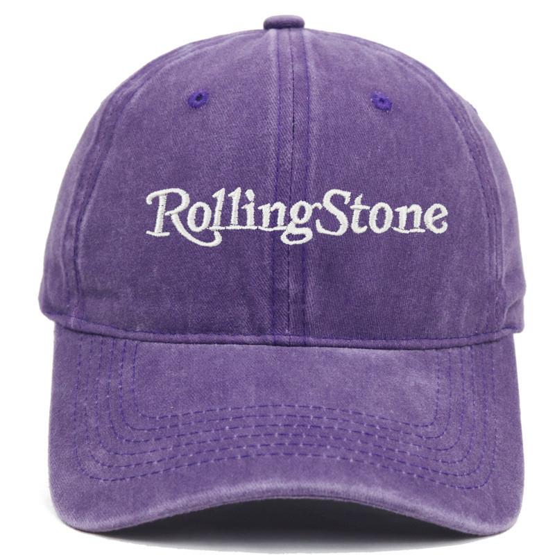 Бейсболка с вышивкой Rolling Stone из стираного хлопка для защиты от солнца летом