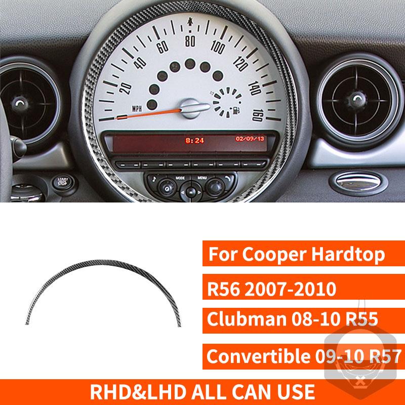 For Mini Cooper R56 R55 R57 2007-2010 Real Carbon Fiber Sticker Radio Control Shift Lift Panel Car ide Decorative Accessories