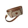 Gucci GG Supreme с логотипом Double G, застежка-молния, регулируемый плечевой ремень, холщовая поясная сумка, большой размер, мужская, коричнево-бежевая