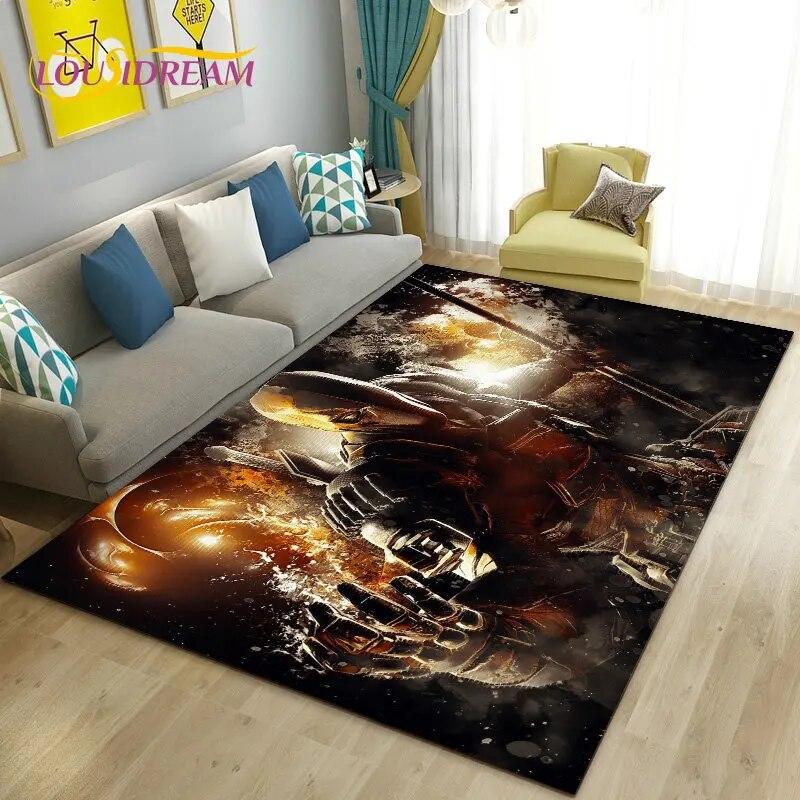 Ковер Игровой Зона Рыцарь Тамплиер Крестоносцы Большой,Ковер для Гостиной Спальни Дивана Придверный коврик Кухня,Нескользящий Коврик для Пола
