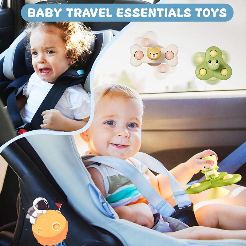 Детский обеденный стол присоска вращающийся и счастливый детский пазл раннее развитие можно грызть гироскоп мультяшный игрушка для обеденного стула