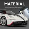 Модель спортивного автомобиля Pagani Huayra Dinastia в масштабе 1/18, литой металлический, модель гоночного автомобиля, симуляция звука и света, детская игрушка, подарок