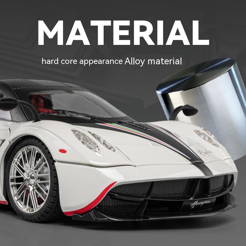 Модель спортивного автомобиля Pagani Huayra Dinastia в масштабе 1/18, литой металлический, модель гоночного автомобиля, симуляция звука и света, детская игрушка, подарок