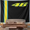 Racing Car No. 46 Pattern Tapestry, Decorative Tapestry for Bedroom and Living Room Home Decor