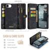 Для iPhone 17e 16e Магнитный чехол-кошелек Совместимый Магнитный Блокировка RFID Молния Держатель для карт Съемный ремешок Ударопрочный чехол
