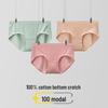 100% Cotton Modal Women's Underwear: 100-Pack, Antibacterial, Breathable, Silky Soft, Seamless Mid-Rise Triangle Briefs.