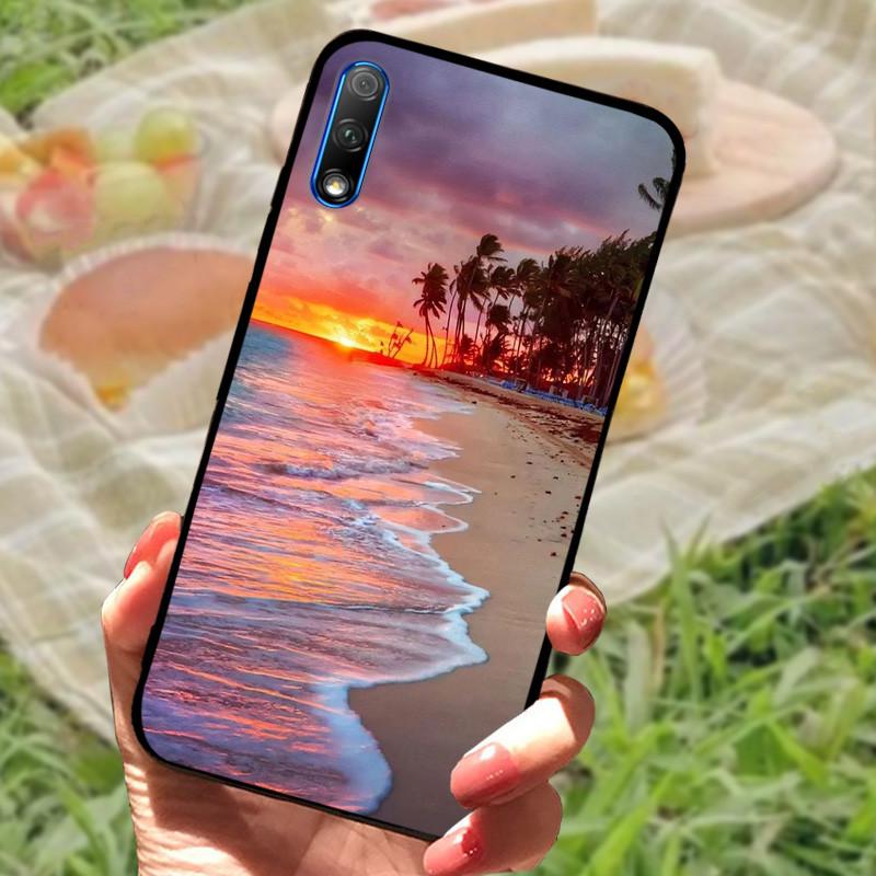 Чехол-бампер для Honor 9X Cover Honor9X Китай Силиконовый Мягкий Мраморный Черный Funda Coque для Huawei Honor 9X Pro Полностью Защитный