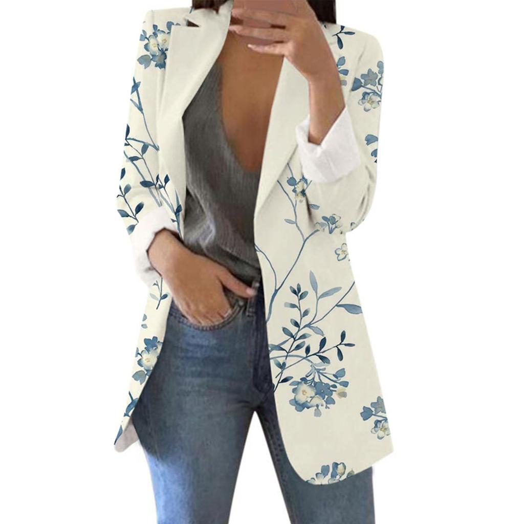 Женский модный повседневный костюм с принтом, свободный удобный кардиган с длинным рукавом, пальто