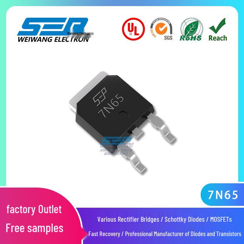 SEP Brand 7N65 N-Channel 7A 650V Field Effect MOS Tube TO-252 Surface Mount