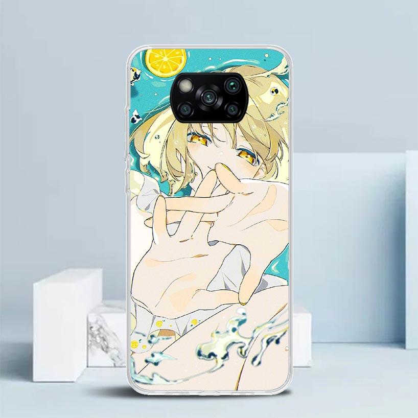 Милый Аниме Девушка INS Чехол для Телефона Для Xiaomi Poco F7 Ultra X5 X6 X7 Pro M7 Redmi 15C 15 13C 13 12C 12 10C 10 10A 9 9C 9A 9T Чехол P