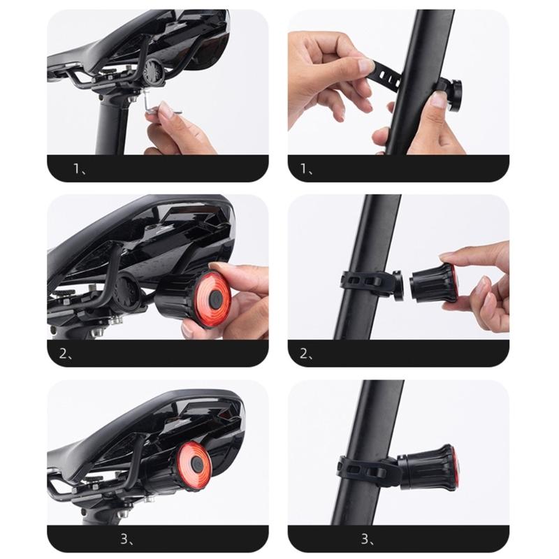 Высокоинтенсивный USB-перезаряжаемый велосипедный фонарь с датчиком задний фонарь велосипедный задний фонарь