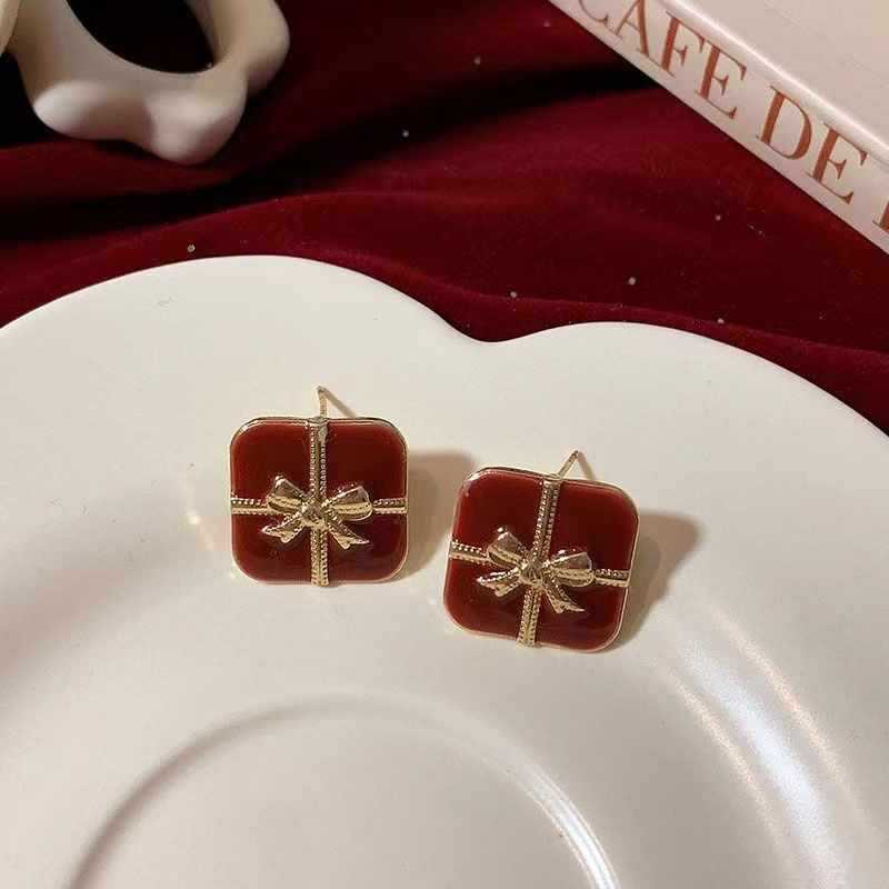 Майярдовый кофейный цвет янтарные серьги женские осенне-зимние высококлассные серьги в стиле кэжуал, серьги с нишевым дизайном в стиле легкой роскоши