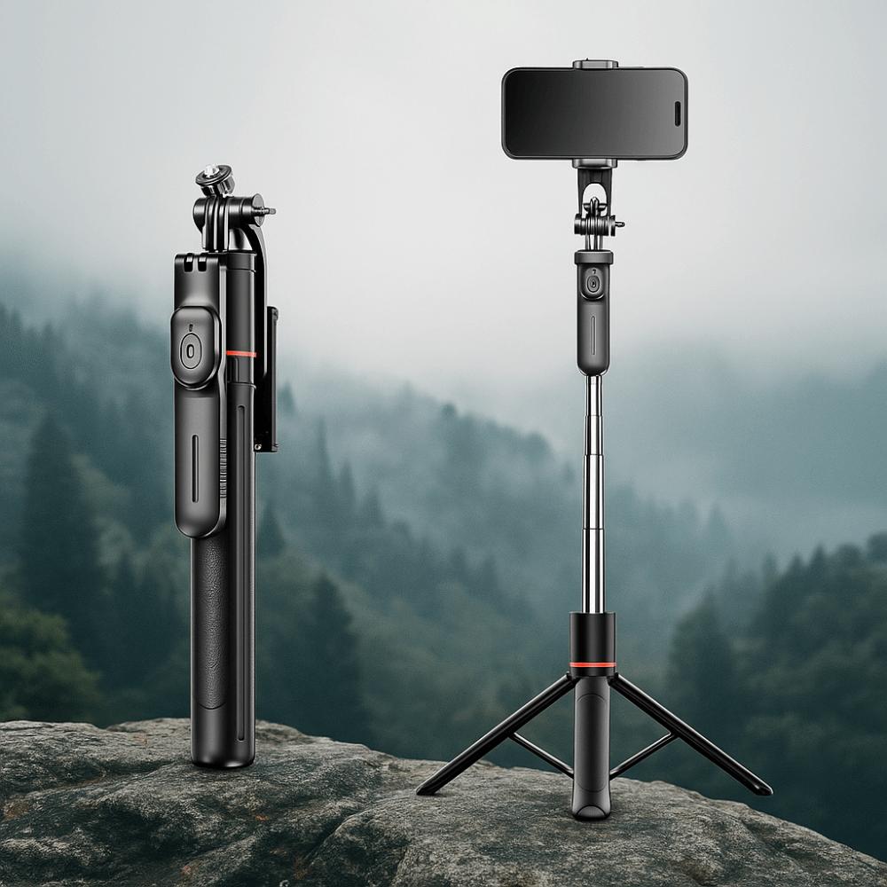 1.7m Telescopic Selfie Stick 360° Rotating Selfie Stick Tripod  Vlog Photography