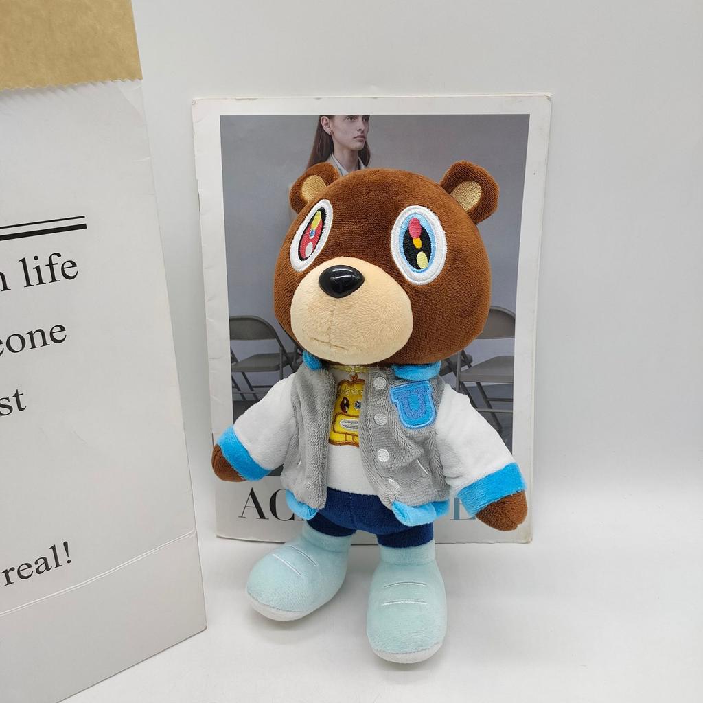 Kawaii Kanye Dropout Bear, плюшевый мишка, плюшевые игрушки Kanye West, выпускной, мягкие, домашний декор, куклы для детей, подарок на день рождения