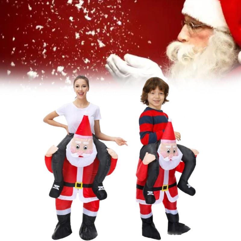 Christmas Inflatable Outfit With Santa Claus For Seasonal Celebrations And Receptions