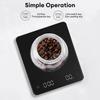 Electronic Coffee Scale with Timer 3kg/0.1g High-precision Scale LED Display USB Charging Professional Kitchen Scale Coffee Tool