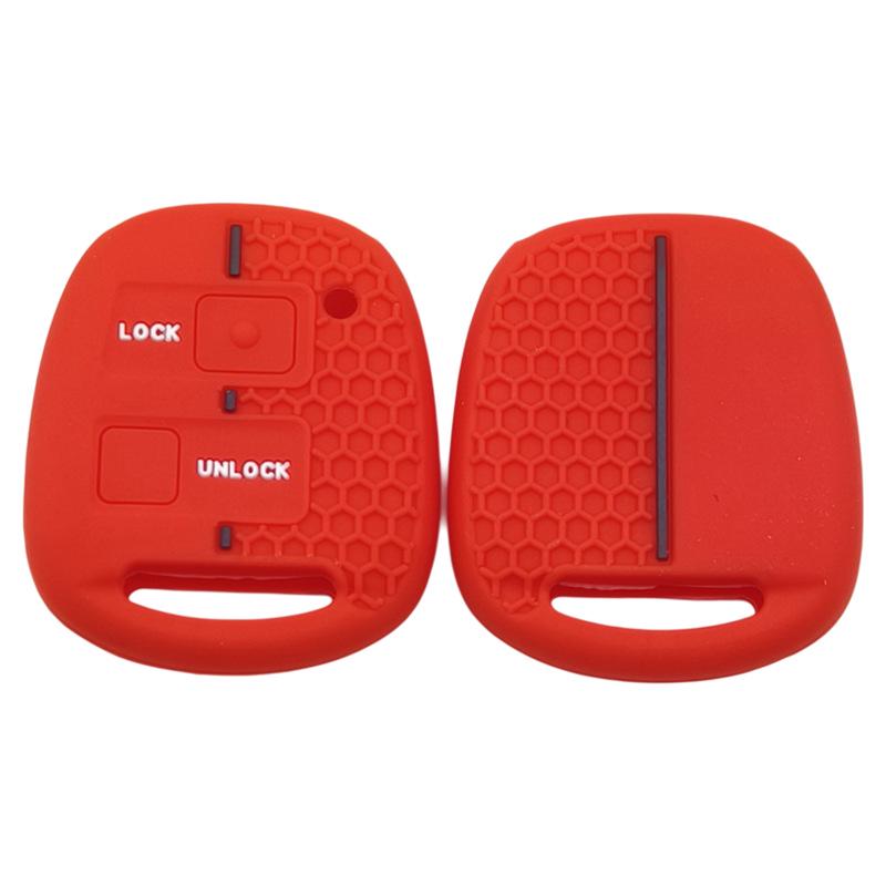 Мягкий силиконовый чехол на 2 кнопки для ключа Toyota Prado, Land Cruiser, Camry