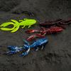 10Pcs Shrimp Soft Bait Fishing Lure Realistic Looking Vibrant Color Streamlined Shape Artificial Shrimp Lure Bait Fishing Gear10[cs