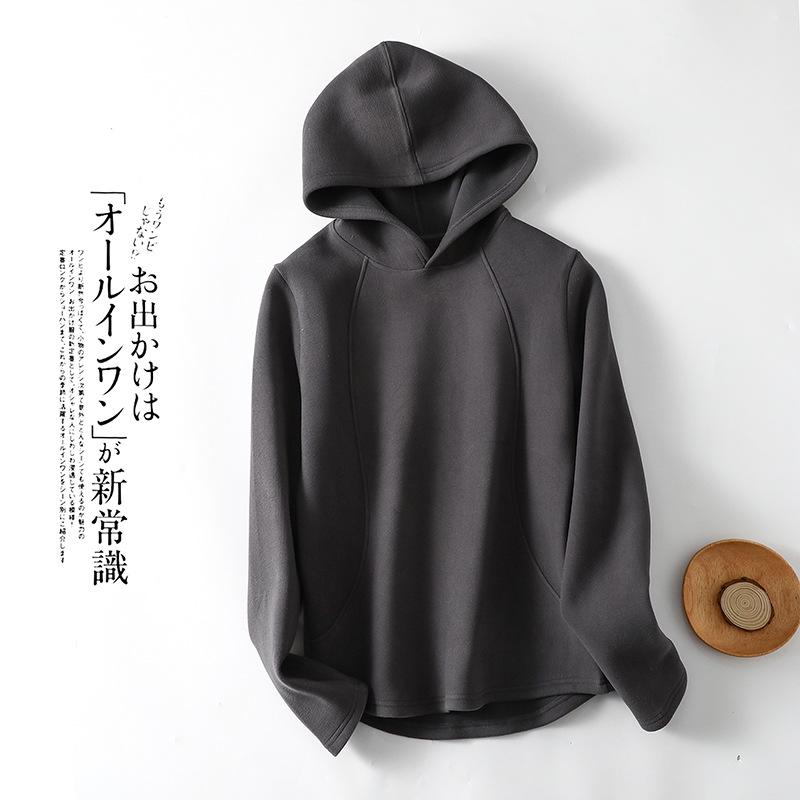 Женская двухсторонняя бархатная толстовка с капюшоном — ветрозащитная, с длинным рукавом, плюс бархат, теплая куртка для осени/зимы